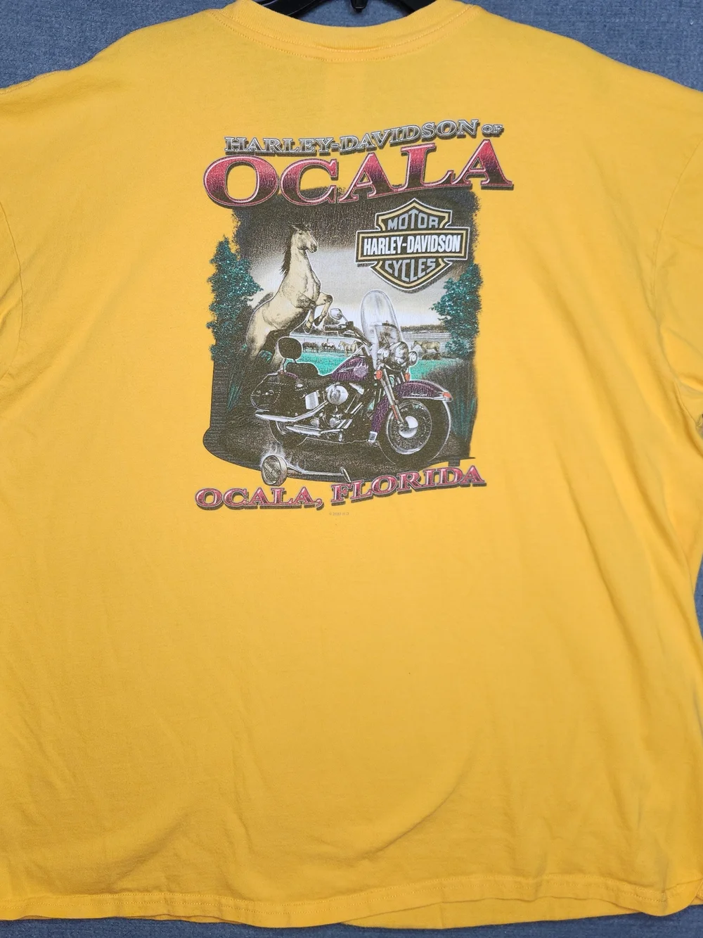 Harley-Davidson Men's Yellow Logo T‑Shirt #288